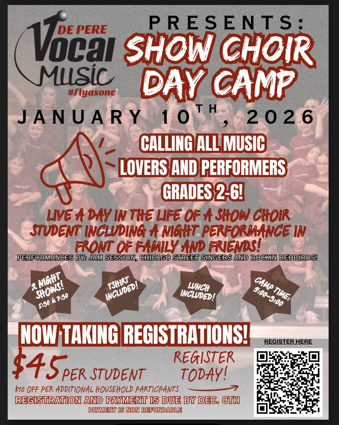 Show Choir Day Camp 2026 Poster